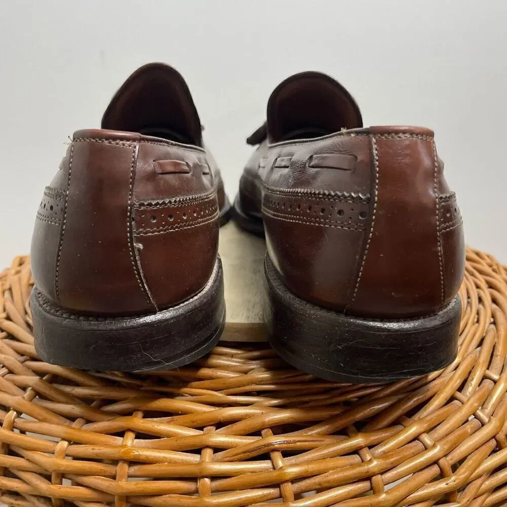 Allen Edmonds Tassel Loafer Brown Leather Slip On Mens 10 C 57998 Oxford Career